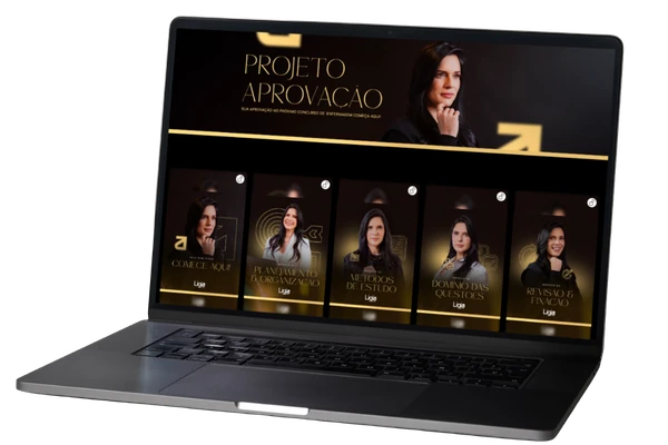 Área de membros com módulos da mentoria